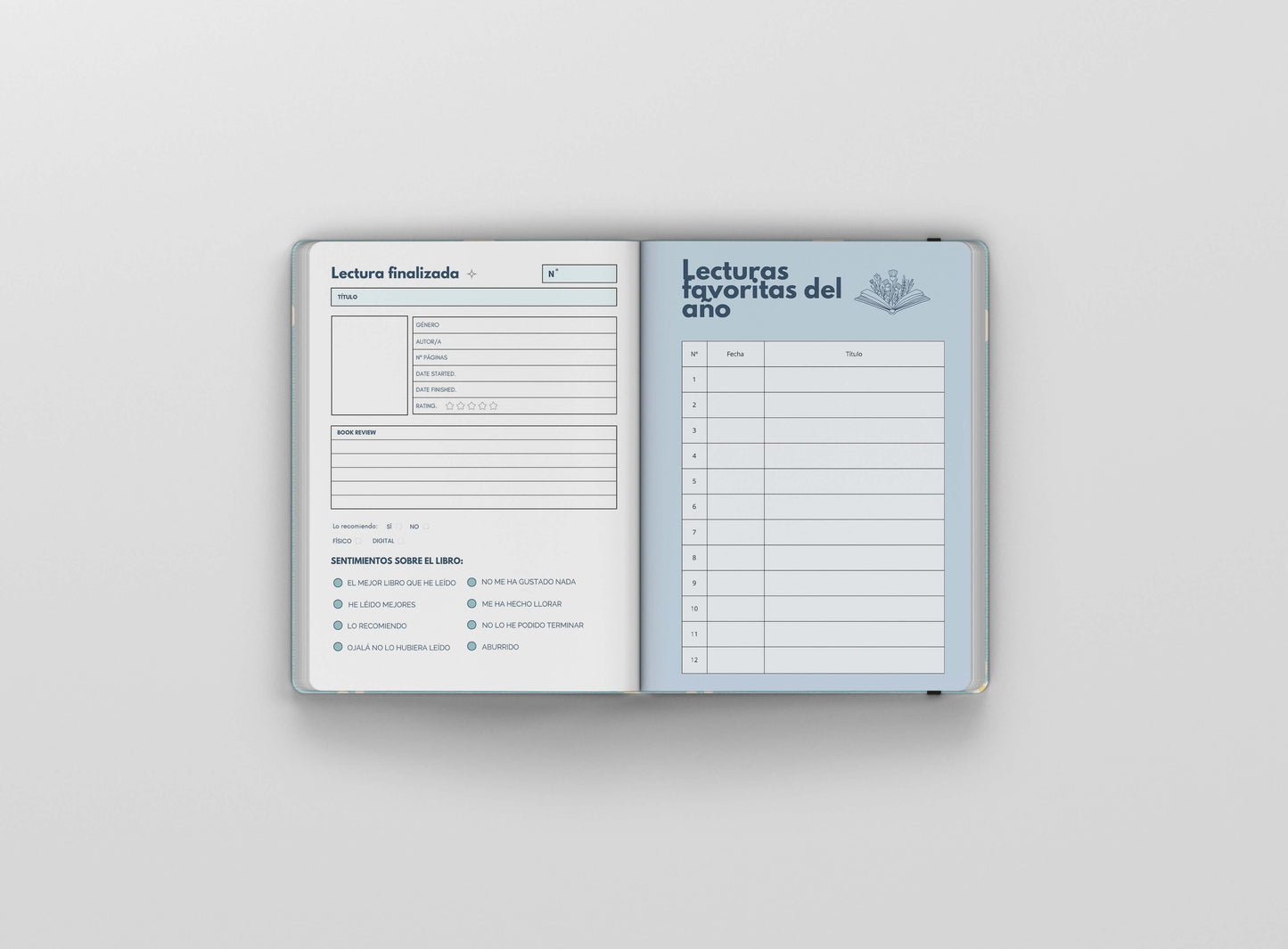 Reading Journal A5 – Cuaderno de Lectura para Amantes de los Libros